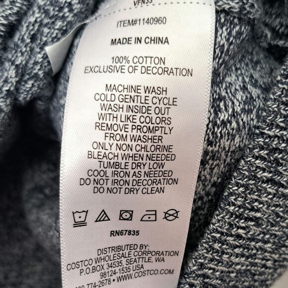 Nautica Navy Anchor Intarsia Long Sleeve Cotton Sweater Women's Large - Picture 7 of 7